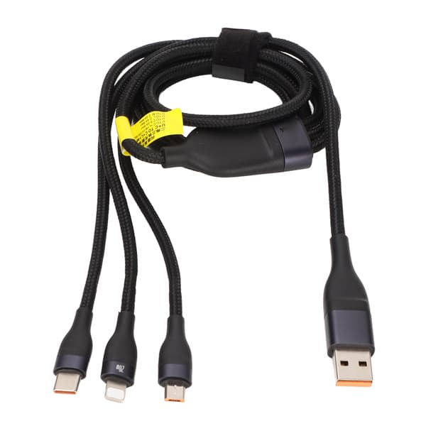 Hurtigopladningskabel 2 til 3 USB Type C til Type C IP Micro USB 100W Datakabel til Mobiltelefon Tablet Spillekonsol