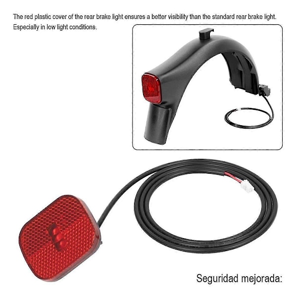 Bakskjerm Baklys Bremselys Lampe Kompatibel med F30D F40D Elektrisk Sparkesykkel Bakskjerm Numbe-B14