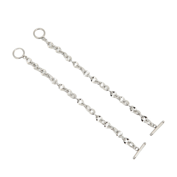 2 stk. enkle armbånd i titaniumstål med unikt OT-spænde-design - klassiske, udsøgte smykkearmbånd til kvinder