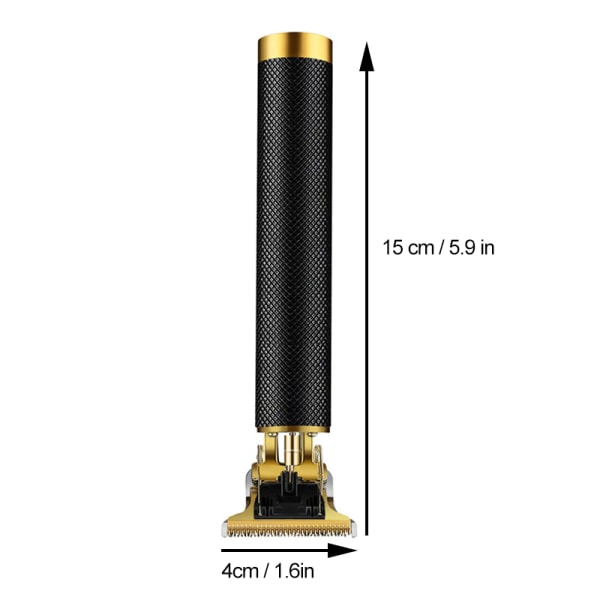 Elektronisk hårklipper USB oppladbar elektrisk hårklipping for trimmerpleie Svart gull