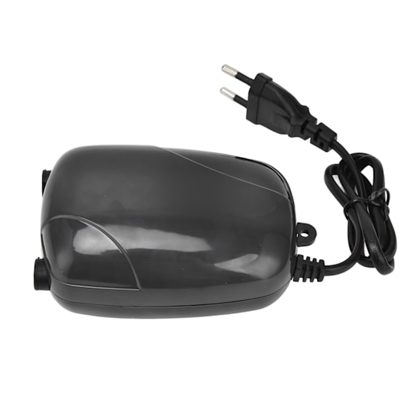 Akvarie Luftpumpe Fisktank Mini Oxygenpumpe Dobbelt Udløb med Tilbageslagsventil Rør EU 220V