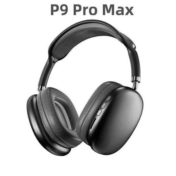 P9 Pro Max Øretelefoner Utendørs Øretelefoner Trådløs Bluetooth 5.3 Mikrofon Støyreduksjon for Apple black