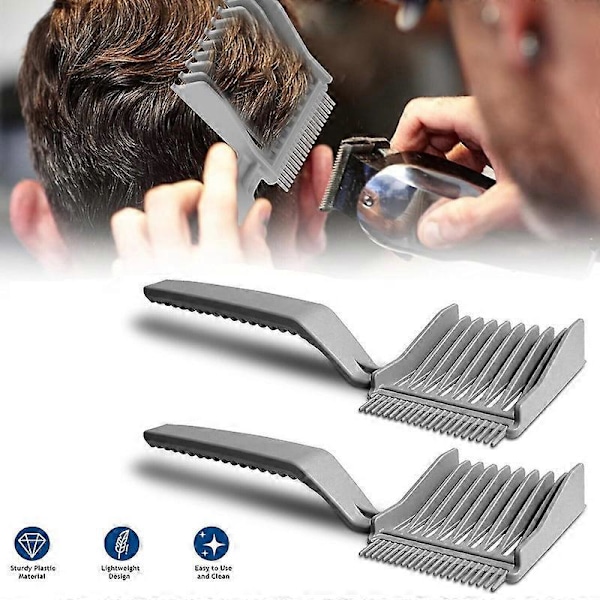 Ammattimaiset Barber Fade -kammat - Hiustenleikkuukoneen kampa - Kaareva asemointikampa 1/2 KPL ZD B2 1 KPL