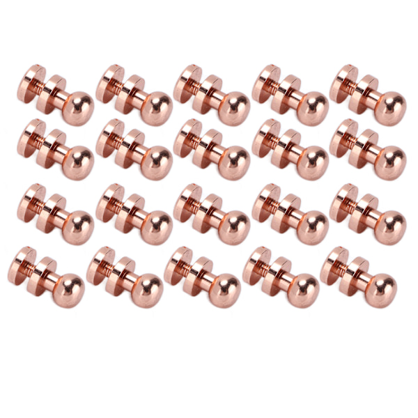 20 sarjan messinkiset niitit, hapettumisenesto, ruusukullanväriset matkatavaroiden rautaosat, käsilaukkujen, kenkien tarvikkeet, koko 8x7 mm