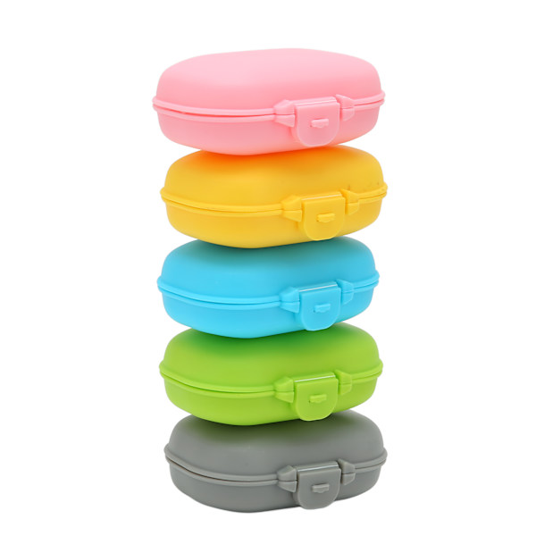 5 kpl Pills Organizer Ei epämiellyttävää hajua taittuva ympäristöystävällinen pillerisäiliö
