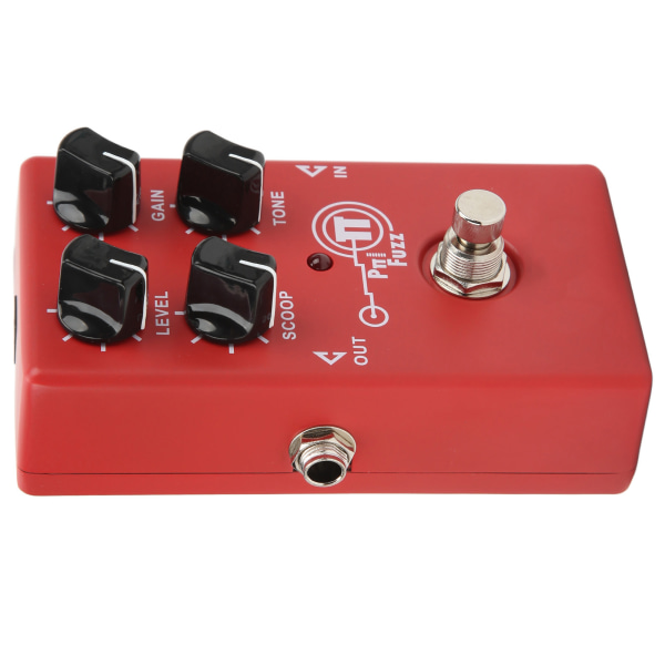 Fuzz Distortion Pedal Level Gain Scoop Tonejustering elektrisk gitar Monoblokkeffekt 30mA