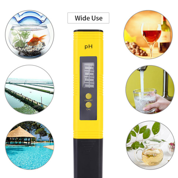 Bärbar vattenkvalitetstestare med LCD-display för pooler, hydroponik, akvarium och laboratorium