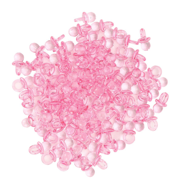 200 stk Akryl sut Baby brystvorter Dåb Fødselsdagsgave Mini dekoration Tilbehør Pink