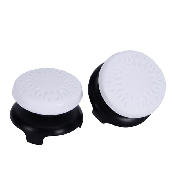 2 stk. Thumbstick blødt silikonecover greb stick joystick controller gamepad nøglehætte til PS5 hvid