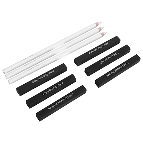 Hvit kullblyanter Karbontegning for Art Student Sketch Painting Accessories