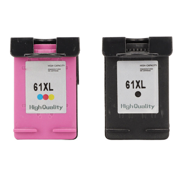 2 stk fargede svarte 61XL-blekkpatroner erstatning for HP for Envy 4500 for Deskjet 1000 1056 1510 1512 1010 for OfficeJet 4630