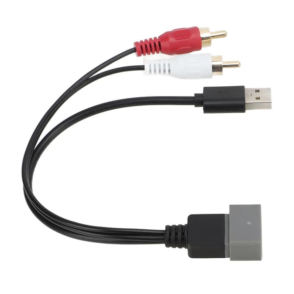 8-pinners USB 2 RCA hannportkabeladapter Video lydkabelkontakt erstatning for Nissan Cube 2011-2012