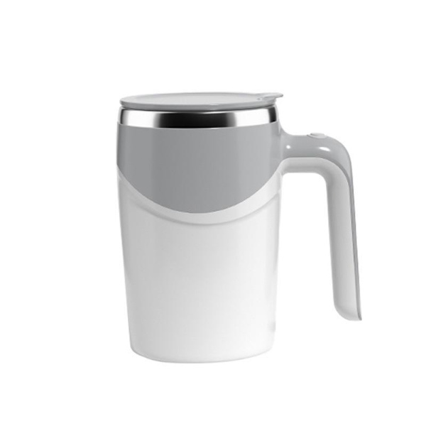 Omrörningsmugg 380 ml 7000 RPM Rostfritt stål Innertank PP Skal Blandningskaffemugg för att dricka Batteridriven Grå