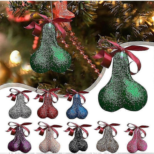 Julgranskulor Hänge Kreativa Julgranar Hängande Ornament Dekor silverfärgad