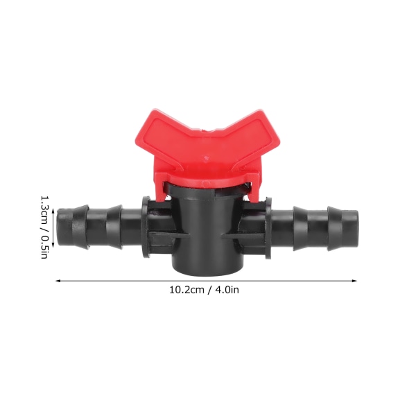 Hage vanningskobling - 10 STK pigget i linjeventil for 1/2" slange