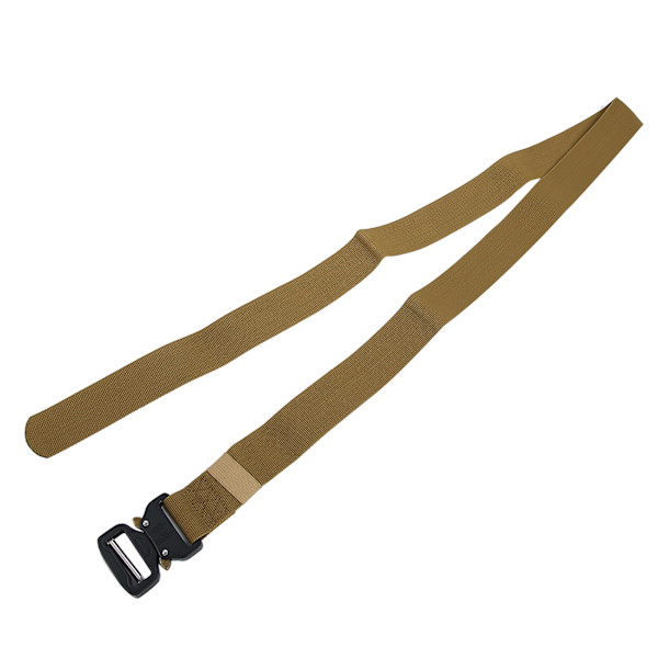 Utomhus multifunktionell militär träningsbälte i nylon med spänne för män, midjeband 3,8 x 125 cm (khaki)