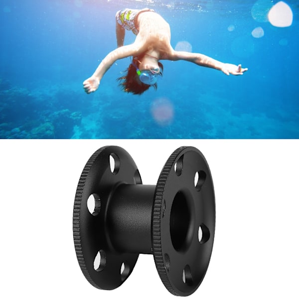 Aluminiumlegering Scuba Diving Fingerspole Reel Dykker Undervanns Snorkling Tilbehør (Svart)