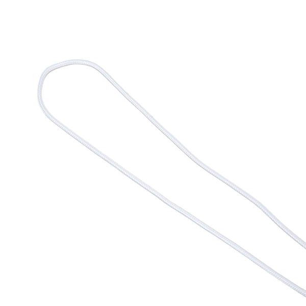 Praktisk nylonflettet mobiltelefonsnor - 3,0 mm, rund, hvid (40 cm)