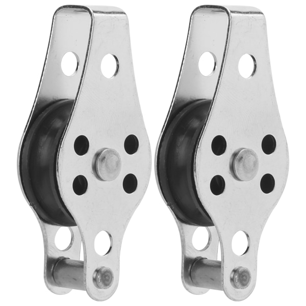 2pcs Pulley Block with Nylon Sheave Stainless Steel Rope Pulley Nylon Blocks for Kayak Boat