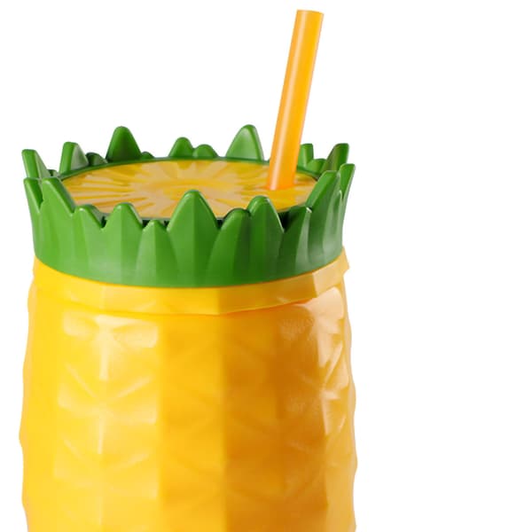 Fruktformad kopp dubbla lager sugrör kall isolering läckagesäker plastmugg för sommar typ3 300mL-500mL