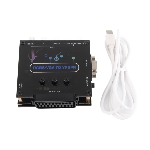 RGBS VGA SCART till YPBPR Component Converter för SFC för Genesis för N64 för Dreamcast för Wii för MD för Saturn