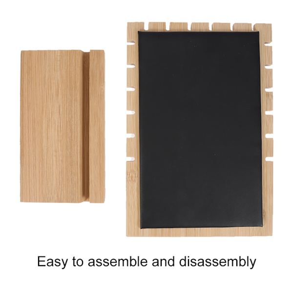Træ Halskæde Armbånd Vedhæng Smykker Organizer Display Holder Stand Rack (sort)