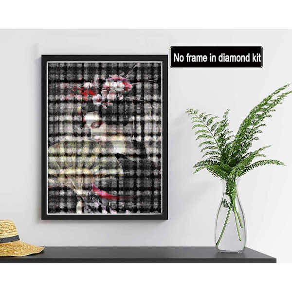Geisha Woman tee-se-itse -kristalli tekojalokivi 5D diamond painting - Täysi porakirjonta, käsityö ristipisto, 30x40cm