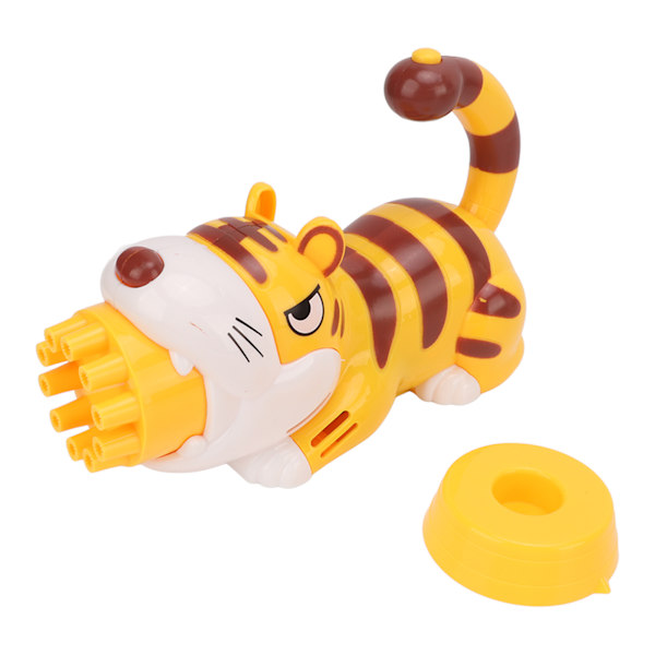 Bubbelmaskin Batteridriven Cartoon Tiger Söt 10 Utgångshål Giftfri Bärbar för Småbarn Barn