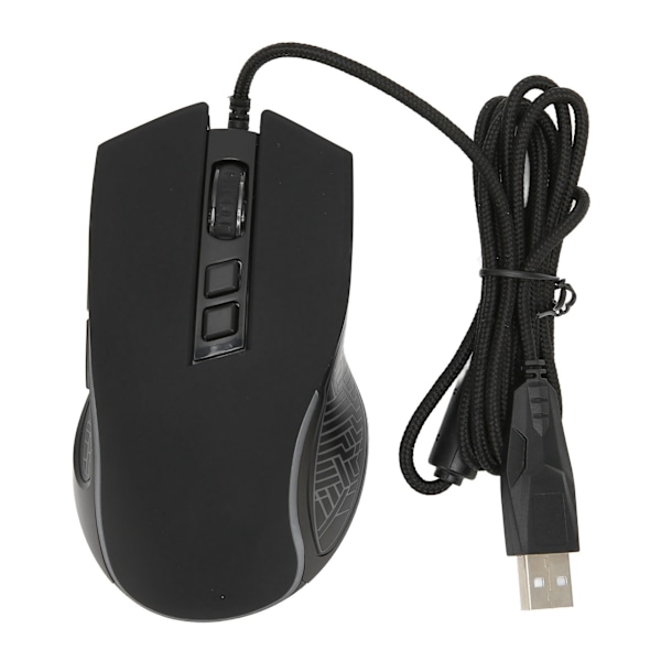 Gaming mus USB2.0 4 justerbar DPI RGB baggrundsbelyst ergonomisk design optisk sensor bærbar mus til spil kontor hjem sort