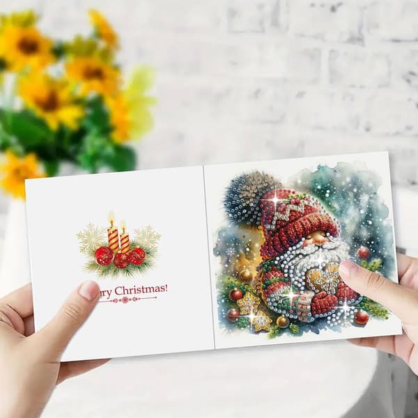 6 kpl Glitteröivät Taide Onnittelukortit I2G0 Snowman 6pcs