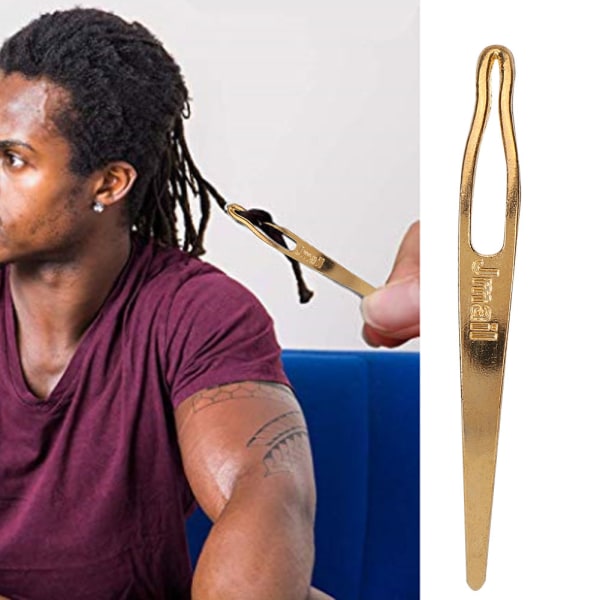 2 stk Dreadlocks Hair Extension Hæklenål Værktøj til paryk Dreadlock fletning af hår guld