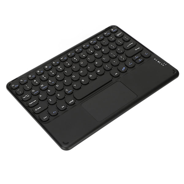 10-tommers trådløst Bluetooth Touchpad-tastatur Retro Rund Tastatur Ergonomisk Magnetisk Støtte Berøringsbevegelser for Windows for IOS Svart