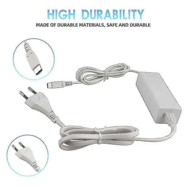 Lader for Wii U Gamepad, AC-strømadapterlader for Nintendo Wii U Gamepad fjernkontroll