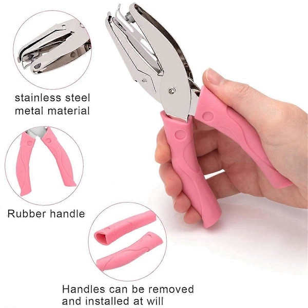 2-pack Handhållen Håltång Set, Enkel Håltång, Hjärthåltång