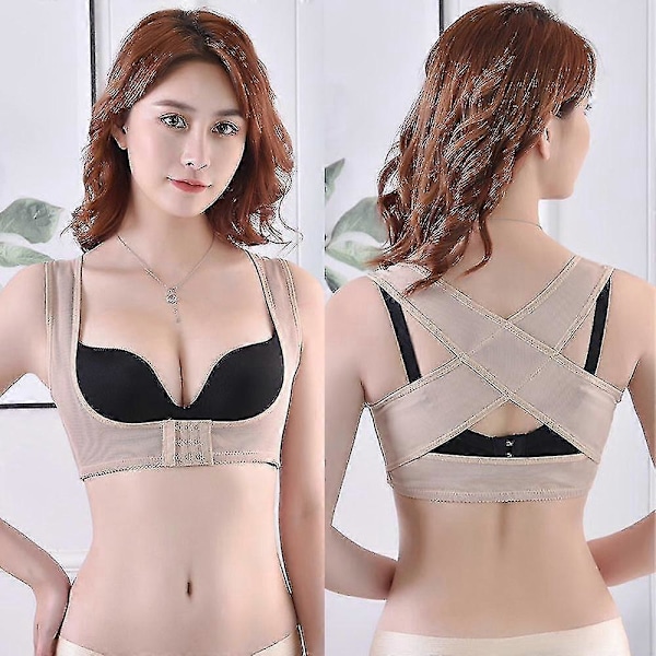 Holdningskorrigerende Støttebælte til Kvinder - Bryst- & Skulderstøtte Shapewear Sort L