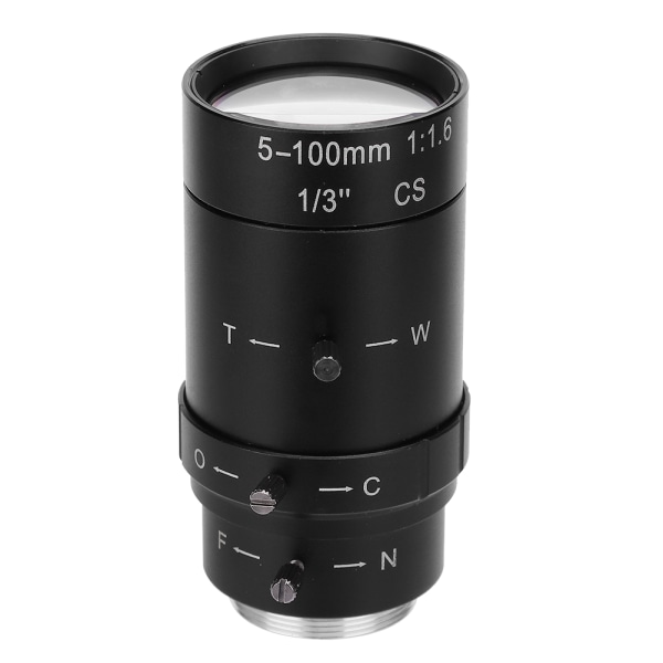 1,3 MP zoom CCTV-objektiv CS-montering Manuell blenderåpning 5-100 mm aluminiumslegering for sikkerhetskamera