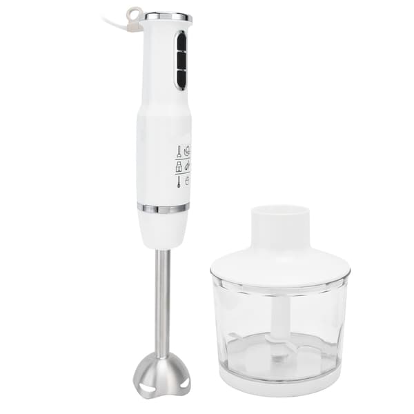 Multifunktionel håndmixer 750W elektrisk foodprocessor 3-gears justering EU-stik 220V hvid