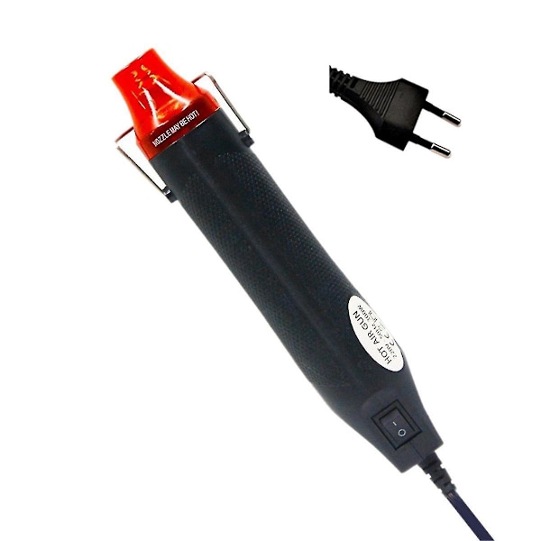 300W kuumailmakone mini lämpötilapuhallin sähköinen kuivausrumpu yhteensopiva askarteluun kohokuviointiin kutistekääre PVC EU-pistoke D-B13