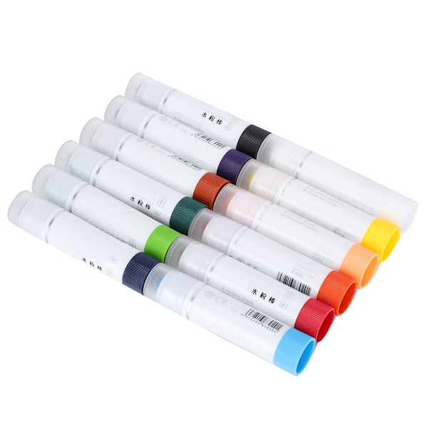 12 stk. Gouache malingpinner - roterende fargestifter for barn - vaskbare - fargerike - kraftig farge