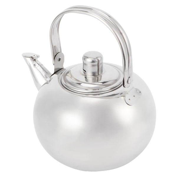 304 Rostfritt Stål Tekanna Platt Botten Induktionskokare Vattenkokare Tekanna med FilterSilver 14cm 1L