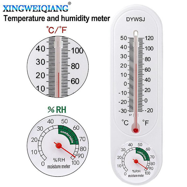 Utomhustermometer Trädgårdstermometer Växthustermometer Hygrometer Trädgårdsväxt Digital Temperaturmätare Hygrometer Utomhus Vägg Häng Inomhus