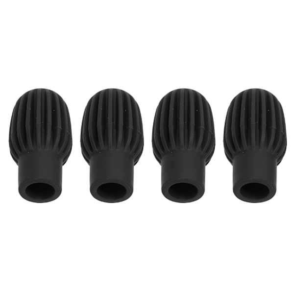 4 stk silikone trommestikker spidser Silent Practice Drum Mute Dampener Percussion Accessories Sort