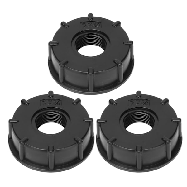 3 stk. IBC-tankforbindelse groft gevindslangeafløbsadapter plastfitting 60 mm indvendig diameter G3/4