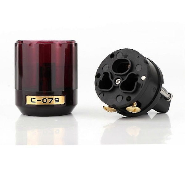 Hi End Par P-079E+C079 24K Gullbelagt EU Strømplugg AC Audio Strømledning Plugger (2 Par)