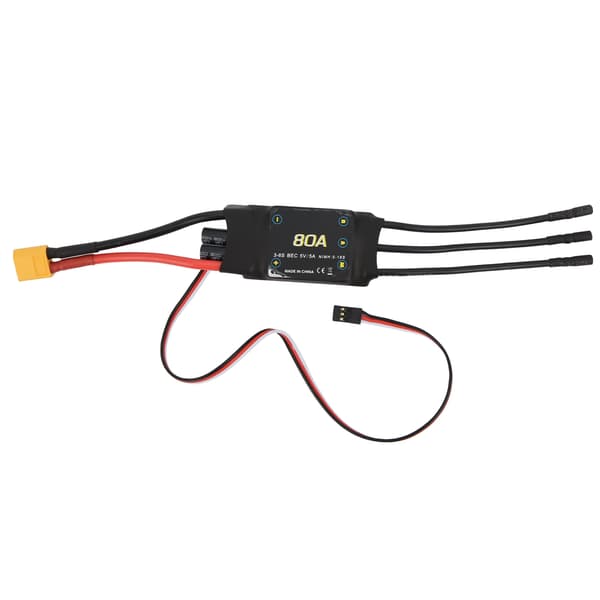 80A Brushless ESC Hastighedsregulator til Justerbar BEC RC Drone Skumfly Tilbehør