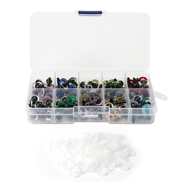 1 låda björnleksaksögon giftfria praktiska barn DIY handgjorda tillbehör 10 mm (10 lådor (inklusive 100 st))