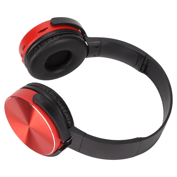 450BT Bluetooth-headset Subwoofer Justerbart Multifunktionelt Trådløst Kort Gaming-headset til Spil Rød
