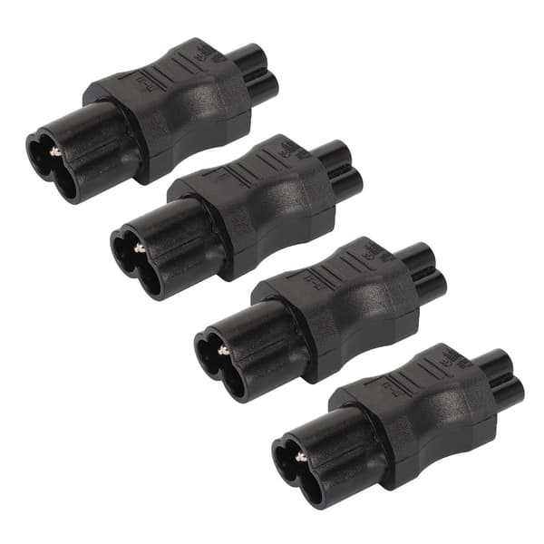 4 stk. IEC320 C6 til IEC320 C5 strømadapter IEC320 C6 til C5 strømkabeladapter konnektor konverter til bærbar computer