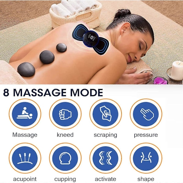 Mini Nackmassageapparat, 2 st Elektroterapi Massageapparat Elektrisk Nackmassageapparat Portabel Nackmassageapparat