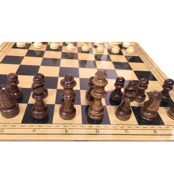 Puinen shakkipeli Shakkilauta Taitettava matkashakkilauta perheen matkalahja lapsille ja aikuisille